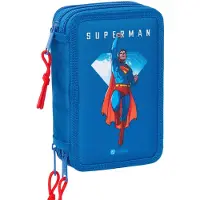 Safta Sac à tout faire Superman bleu 12,5 x 19,5 x 5,5 cm 37 pièces