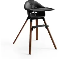 Stokke Chaise haute Clikk Noir / Marron chaud