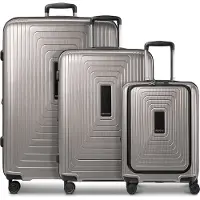 Redolz trolley pour ordinateur portable Essentials 14 Trolley Set 3 pièces ( S Exp. Front Pocket ) Coffee Grey Metallic taupe 54cm