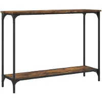 vidaXL Table console chêne fumé 101x30,5x75 cm bois d'ingénierie