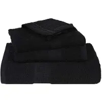 vidaXL Essuie-mains 2 pcs noir 50x100 cm 360 g/m² 100% coton