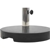 vidaXL Pied de parasol Granit 20 kg Rond Noir