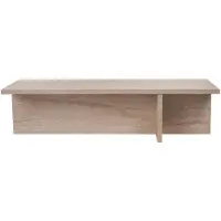 CALICOSY - Table basse avec plateau rectangulaire et pied asymétrique L120 cm - HARBOR