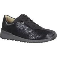 Finn Comfort Baskets basses 'Schnürschuh Damen 5059-901579 Echtleder in schwarz' noir
