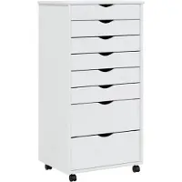 vidaXL Armoire roulante avec tiroirs MOSS blanc bois de pin solide