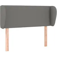 vidaXL Tête de lit avec oreilles gris foncé 83x23x78/88 cm Tissu