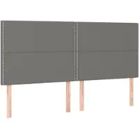 vidaXL Têtes de lit 4 pcs. Gris foncé 100x5x78/88 cm Tissu