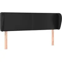 vidaXL Tête de lit avec oreilles Gris 147x23x78/88 cm Similicuir