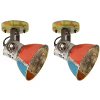 vidaXL Applique/plafonnier 2 pcs. Style industriel 17x24 cm E27