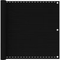 vidaXL Écran De Balcon Noir 90x300 Cm Pehd