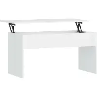 vidaXL Table basse blanche 102 x 50,5 x 52,5 cm en aggloméré