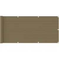 vidaXL Écran de balcon Taupe 75x600 cm PEHD