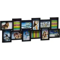 Relaxdays Cadre photo pour 12 photos (81 x 30 cm)