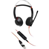 Poly Blackwire 5220 Headphones Argenté
