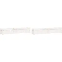 vidaXL Jardinières 2 pcs blanc bois de pin massif