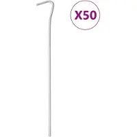 vidaXL Piquets de tente 50 pcs 23 cm Ø4 mm acier galvanisé
