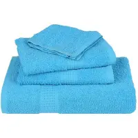 vidaXL Serviettes de douche 10pcs turquoise 70x140cm 360g/m² 100%coton