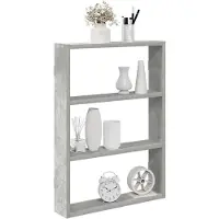 vidaXL Étagère murale gris béton 43x9x60 cm bois d'ingénierie