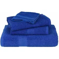 vidaXL Serviettes de douche 4 pcs bleu 70x140 cm 360 g/m² 100% coton