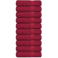 vidaXL Serviettes de douche 10 pcs bordeaux 70x140cm 360g/m² 100%coton