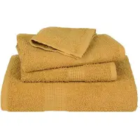 vidaXL Serviettes de sauna 2 pcs doré 80x200 cm 360 g/m² 100% coton