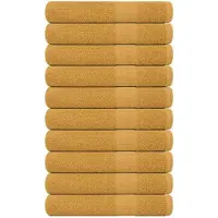 vidaXL Serviettes de sauna 10 pcs doré 80x200 cm 360 g/m² 100% coton
