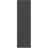 vidaXL Paillasson noir et gris à rayures 115x400 cm
