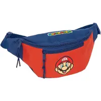 Super Mario Bros Mamma Mia belt pouch, Bleu, Rouge, Multicolore
