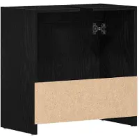 vidaXL Armoire de salle de bain noir imitation chêne 60x33x61 cm Bois composite