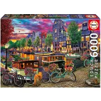 Educa Puzzle Vélos à Amsterdam - 6000 à 9000 pièces