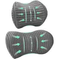 vidaXL Oreiller Avec Oreiller Réglable 2 Pcs Gris Maille 4d
