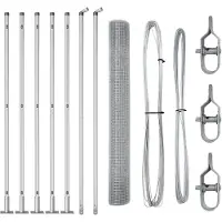 vidaXL Clôture en fil barbelé soudé avec socle en béton, 10 x 1,2 m, couleur argent, type treillis