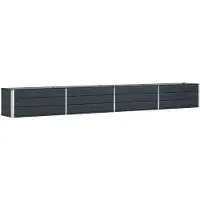 vidaXL Jardinière Anthracite 480 X 50 X 45 Cm Acier Galvanisé