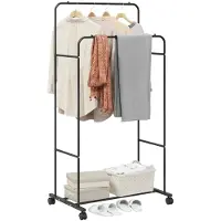 vidaXL Porte-vêtements Uni Noir