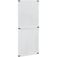 vidaXL Porte de grange , 90 x 210 cm, bois massif de pin, blanche