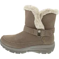 SKECHERS pour femme. 168051 Slip-ins en cuir Relaxed Fit Easy Going Dreamers Luxe Vibes bottines en cuir marron (39), Plat, Aucun, Casuel