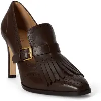 Ralph Lauren Escarpins à plateforme 'COLLEEN' chocolat