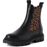 Tamaris Chelsea Boots marron / brocart / noir