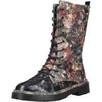 LAURA VITA Bottines à lacets mélange de couleurs / noir