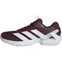 Adidas Chaussure de sport 'Adizero Ubersonic 5 Clay' lie de vin / argent / blanc