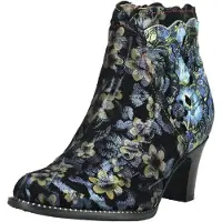 LAURA VITA Bottines bleu clair / vert / kaki / noir