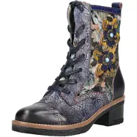 LAURA VITA Bottines à lacets bleu violet / mélange de couleurs