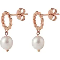 Purelei Boucles d'oreilles 'Aura Pearl' or rose / blanc perle