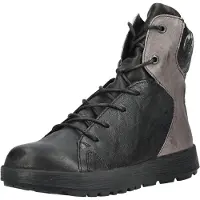 Think! Bottines à lacets pierre / noir