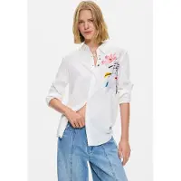 Desigual Chemisier jaune / rose / rose pastel / blanc