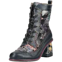 LAURA VITA Bottines à lacets mélange de couleurs / noir