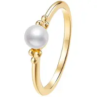 Dear Me Bague 'Awakening' or / blanc perle