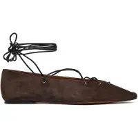 Ralph Lauren Ballerines à lanières chocolat