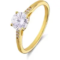 Lucardi Bague or / transparent