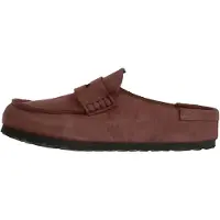 Birkenstock pour femme. 1032804 Mocassins en Cuir Naples Wrapped (Ajustement Étroit) rose (40), Plat, Aucun, Casuel